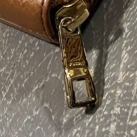 FOSSIL brown leather wallet clutch - Picture 3 of 7